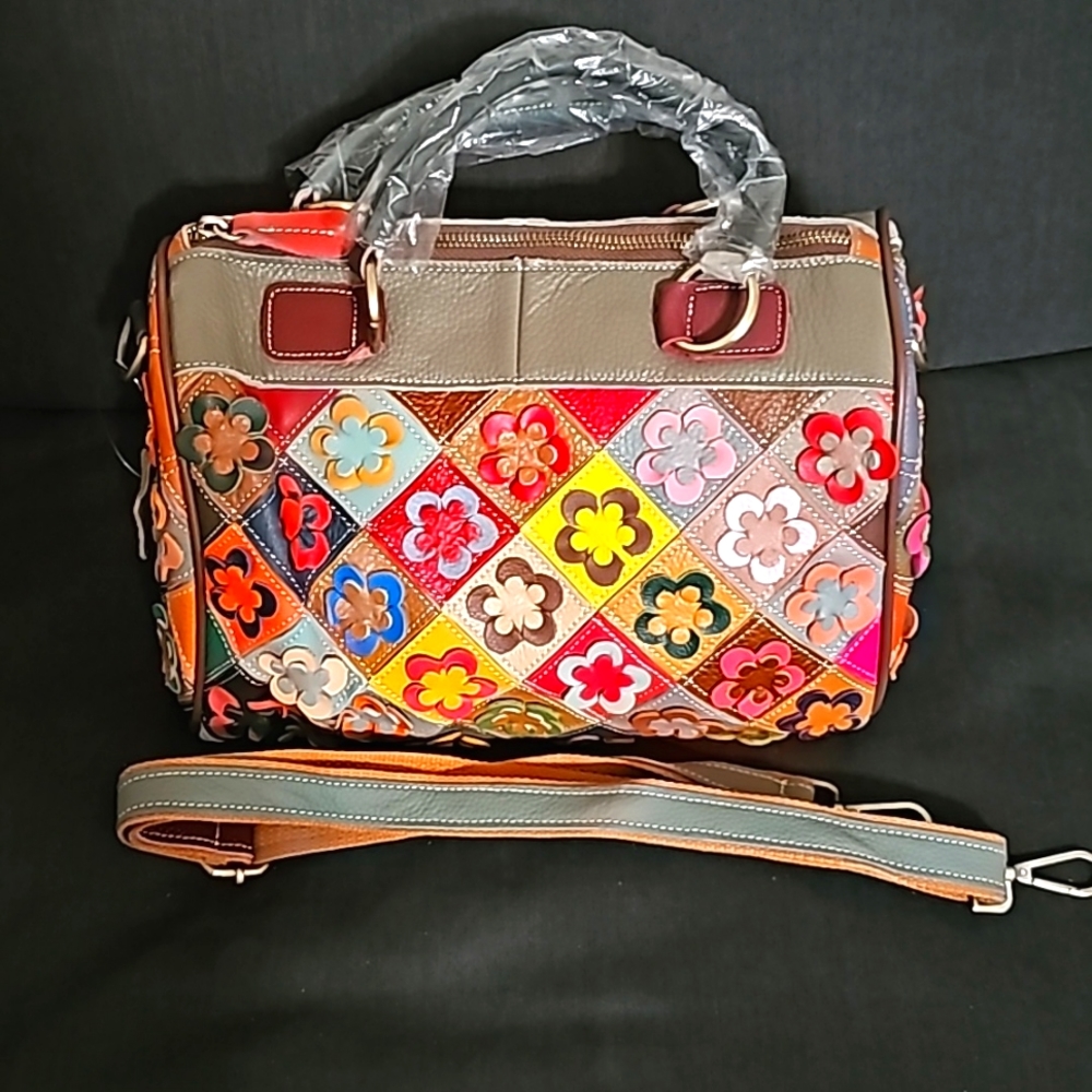Genuine leather speedy style purse